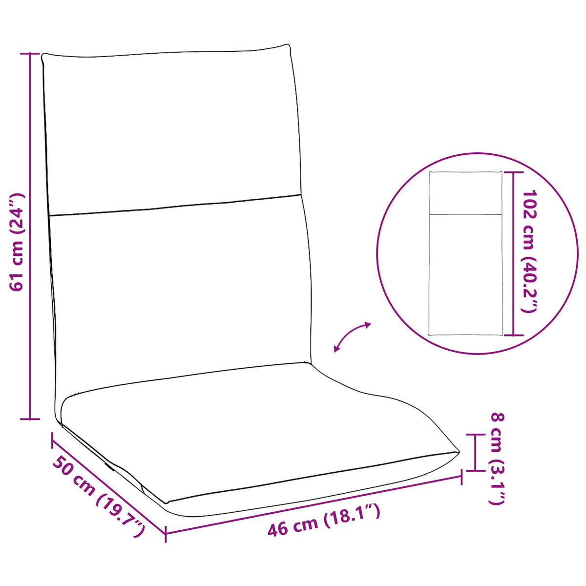 Sillón Ajustable Terciopelo
