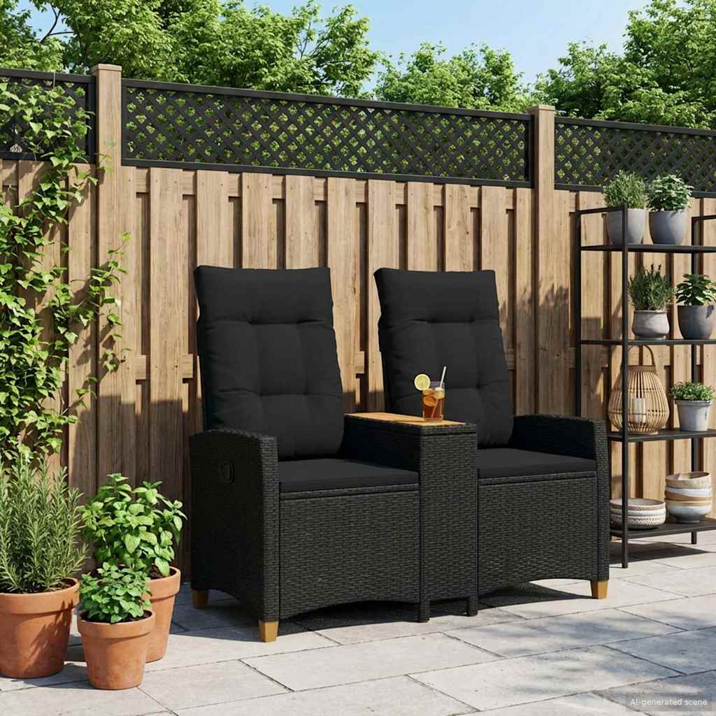 Banco Reclinable Con Mesa 2 -Seater 126 X 65 X 112 Cm