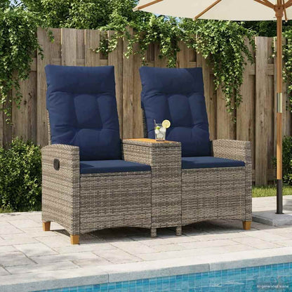 Banco Reclinable Con Mesa 2 -Seater 126 X 65 X 112 Cm