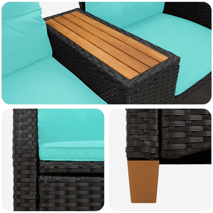 Banco Reclinable Con Mesa 2 -Seater 126 X 65 X 112 Cm