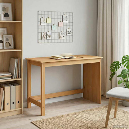 Escritorio 112 X 50 X 75 Cm Madera De Pino Macizo