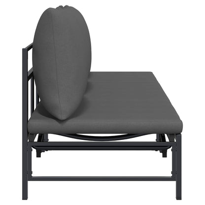 Tumbona De Sol Para 3 Personas Negro 200 X 62 X 59,5 Cm