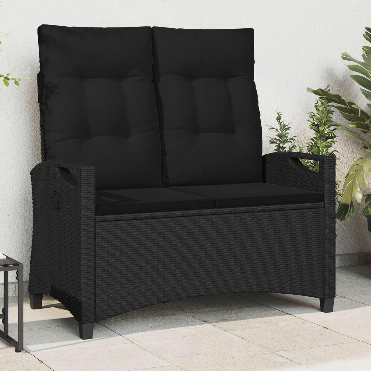 Banco De Jardín Con Almohada 105 X 60 X 112 Cm Acero