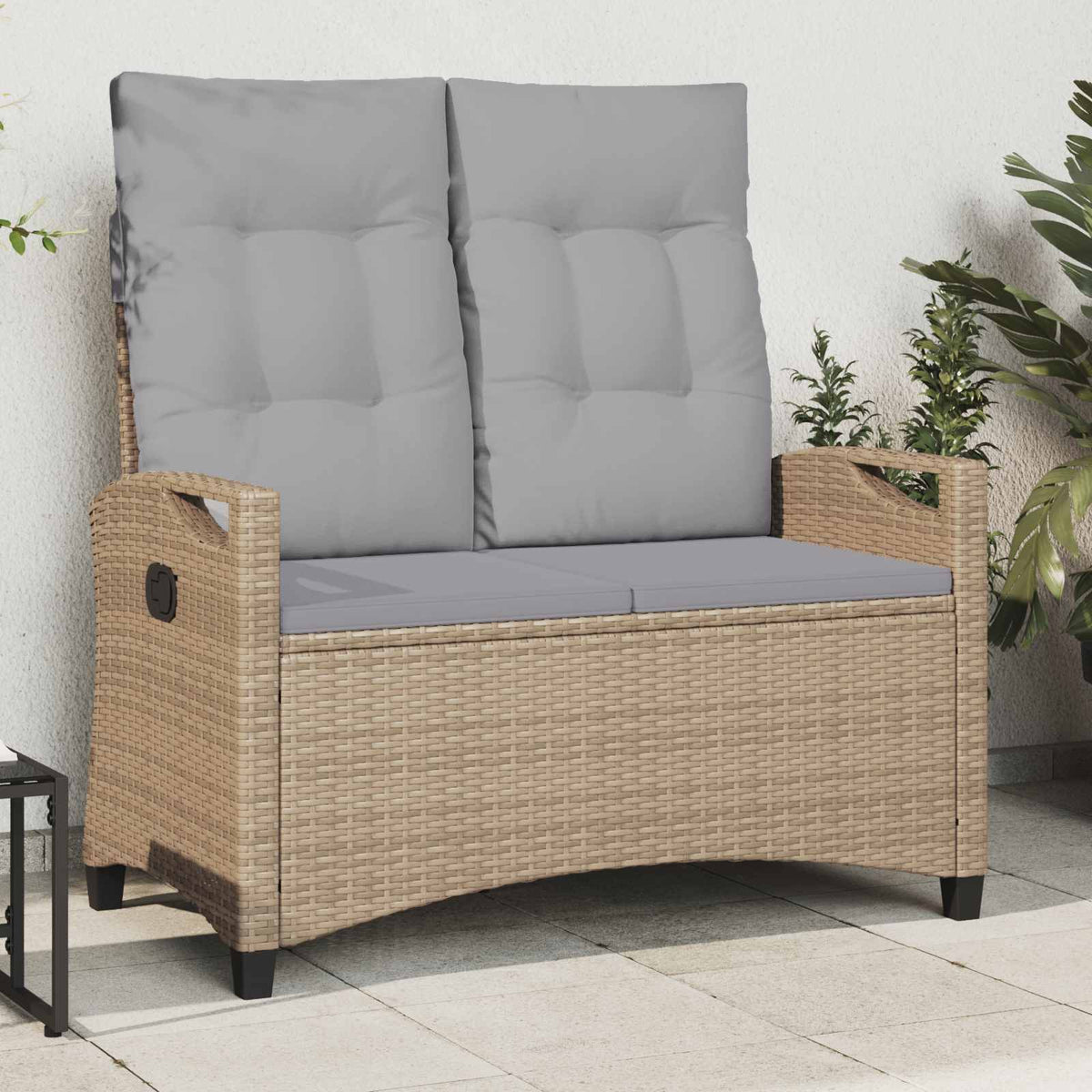 Banco De Jardín Con Almohada 105 X 60 X 112 Cm Acero