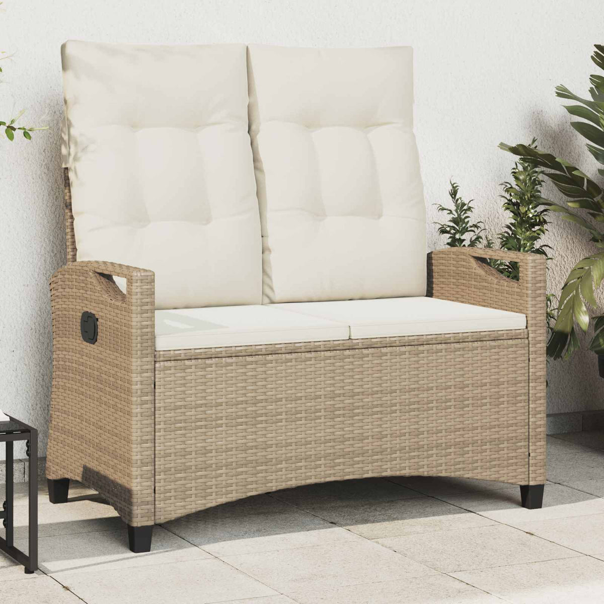 Banco De Jardín Con Almohada 105 X 60 X 112 Cm Acero