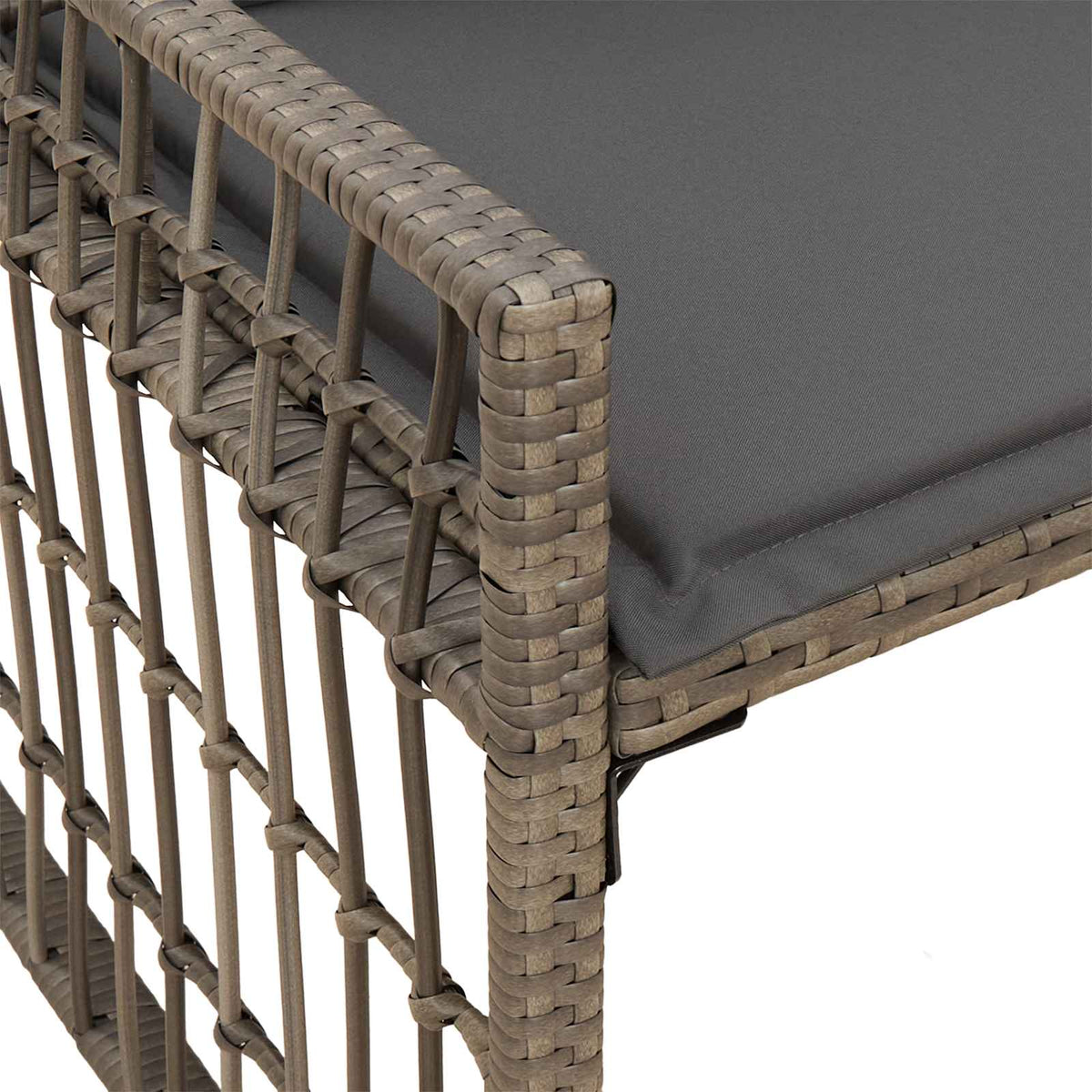 Banco De Exterior 2 -Seater 116 X 55 X 82 Cm Acero Y Poliratán