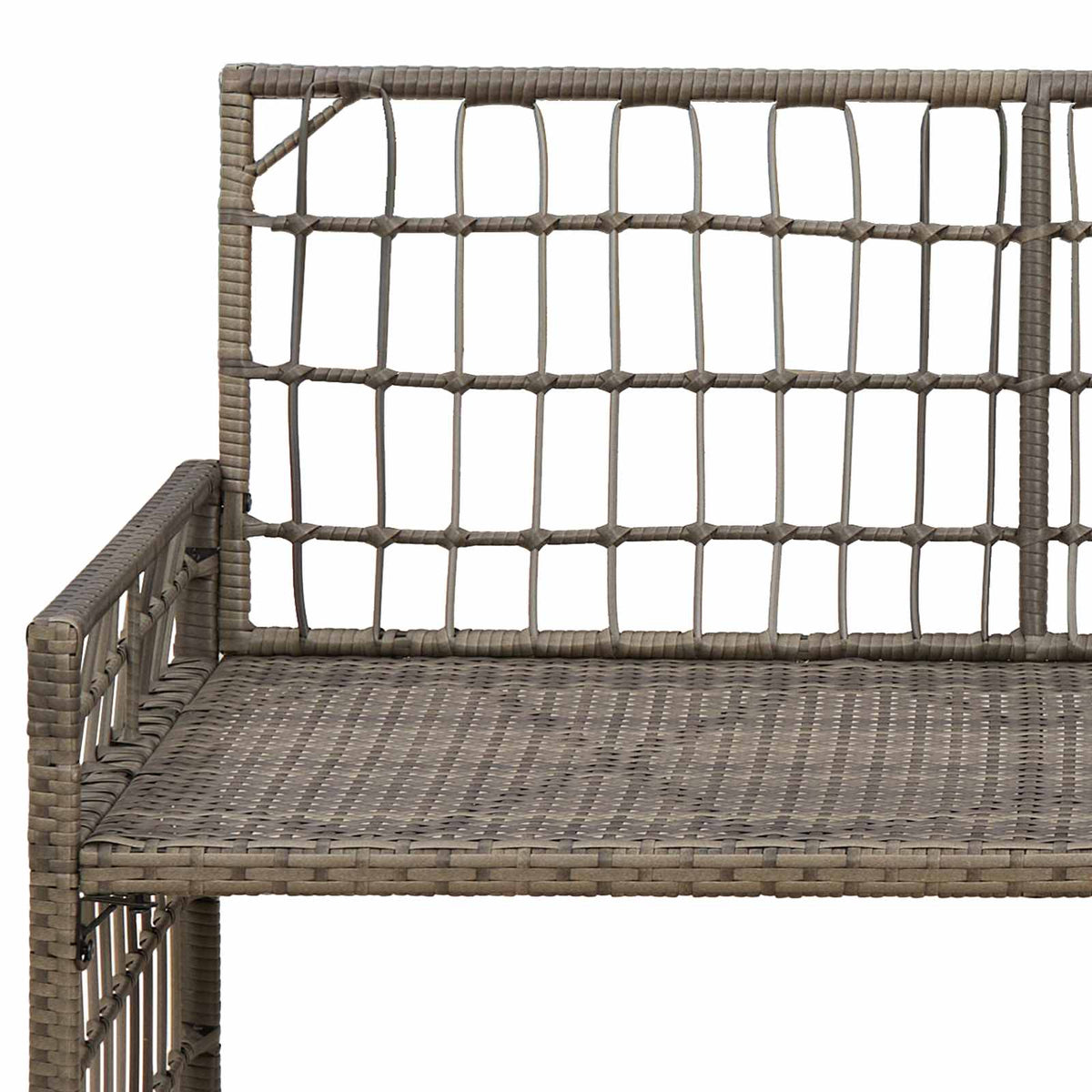 Banco De Exterior 2 -Seater 116 X 55 X 82 Cm Acero Y Poliratán
