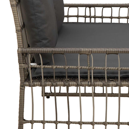 Banco De Exterior 2 -Seater 116 X 55 X 82 Cm Acero Y Poliratán