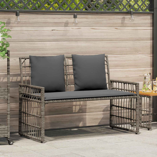 Banco De Exterior 2 -Seater 116 X 55 X 82 Cm Acero Y Poliratán