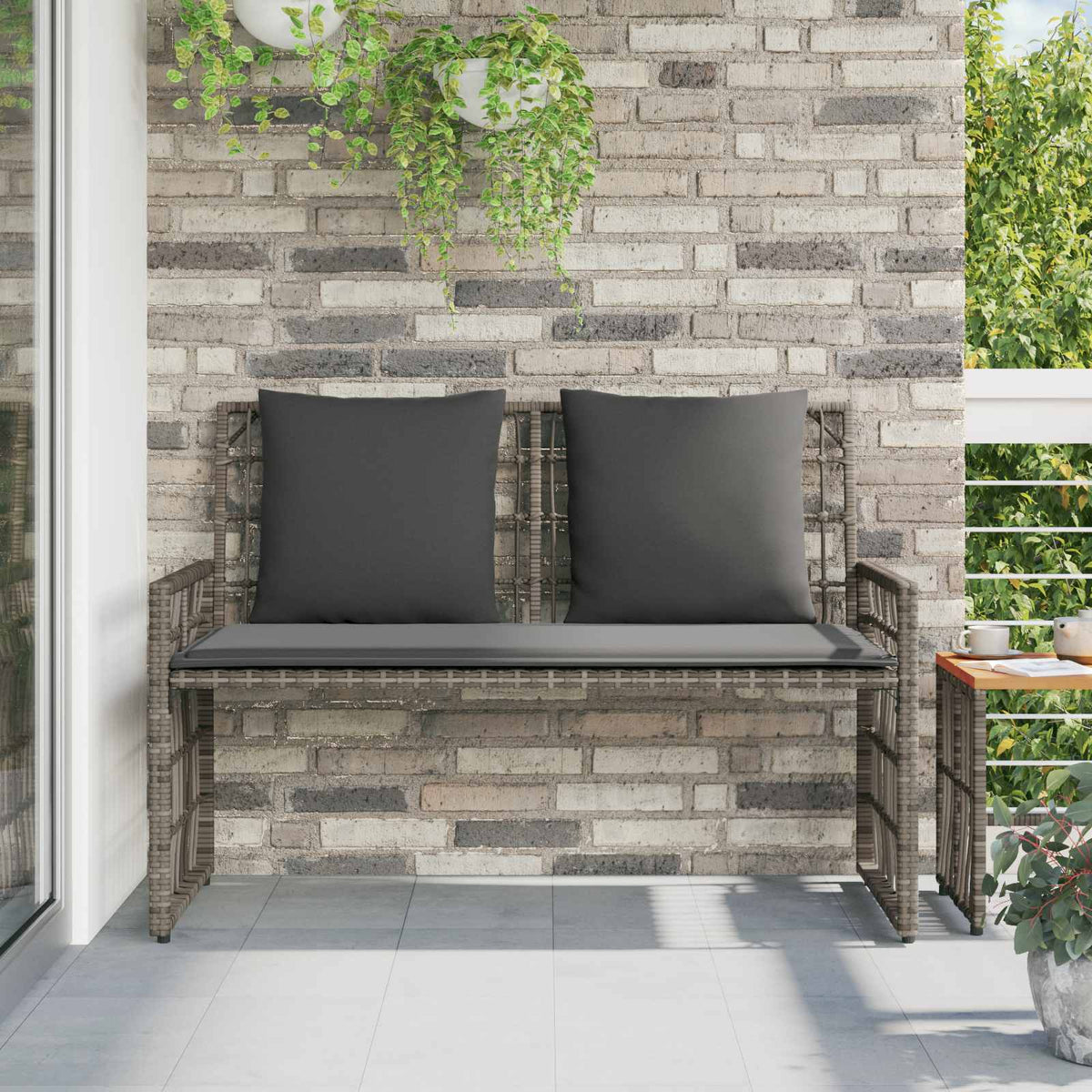 Banco De Exterior 2 -Seater 116 X 55 X 82 Cm Acero Y Poliratán