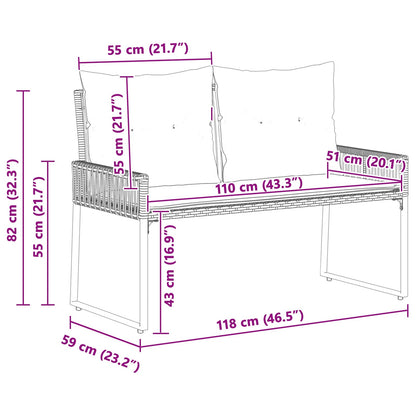 Banco De Exterior 2 -Seater 4 Uds. 110 X 59 X 82 Cm Rectangular