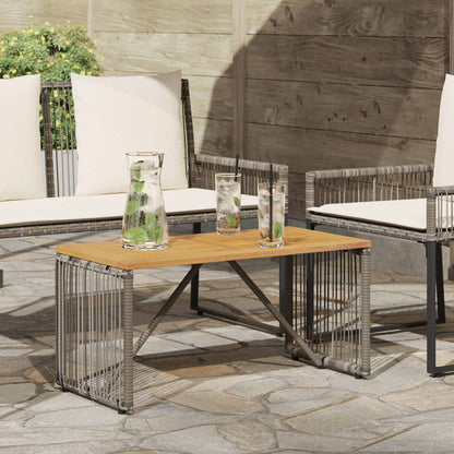 Mesa De Exterior Y Marrón 80 X 40 X 40 Cm Ratán Sintético