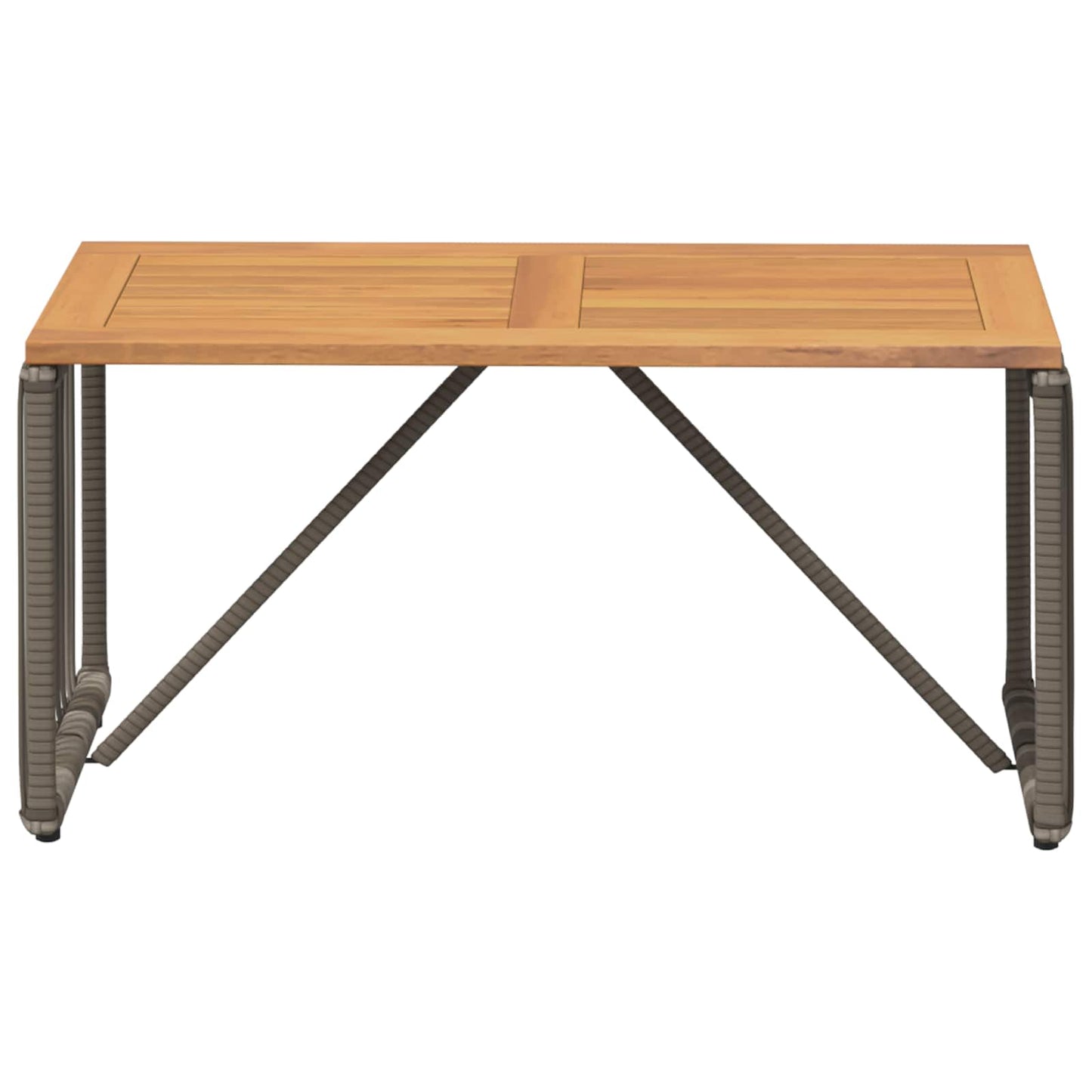 Mesa De Exterior Y Marrón 80 X 40 X 40 Cm Ratán Sintético
