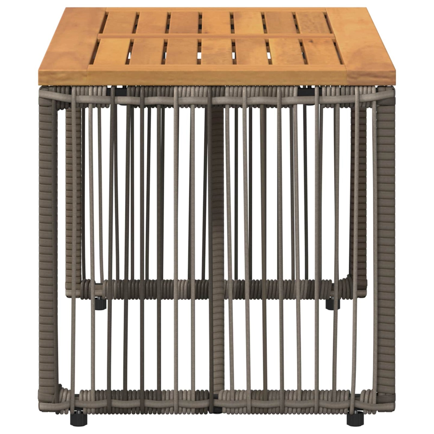 Mesa De Exterior Y Marrón 80 X 40 X 40 Cm Ratán Sintético