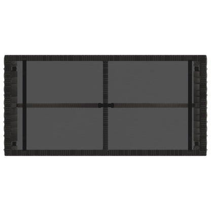 Mesa De Exterior Y Negro 80 X 40 X 40 Cm