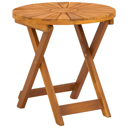 Mesa De Bistró Natural Ø45 X 45 Cm Madera De Acacia Sólida