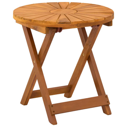 Mesa De Bistró Natural Ø45 X 45 Cm Madera De Acacia Sólida