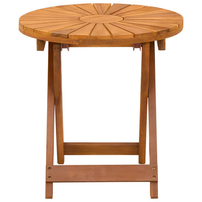 Mesa De Bistró Natural Ø45 X 45 Cm Madera De Acacia Sólida