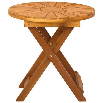 Mesa De Bistró Natural Ø45 X 45 Cm Madera De Acacia Sólida