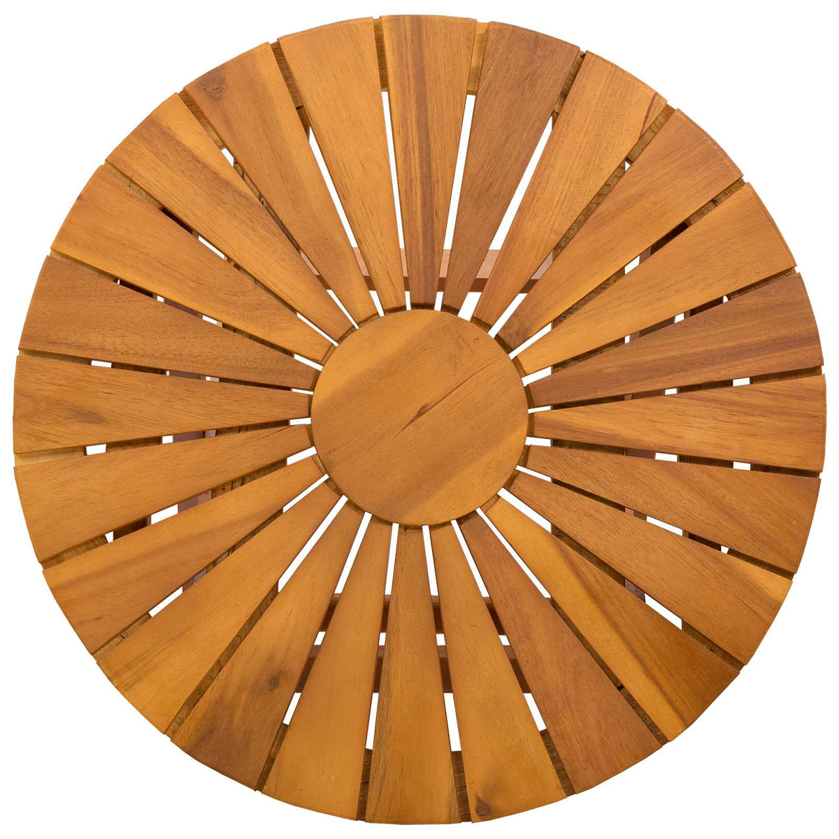 Mesa De Bistró Natural Ø45 X 45 Cm Madera De Acacia Sólida