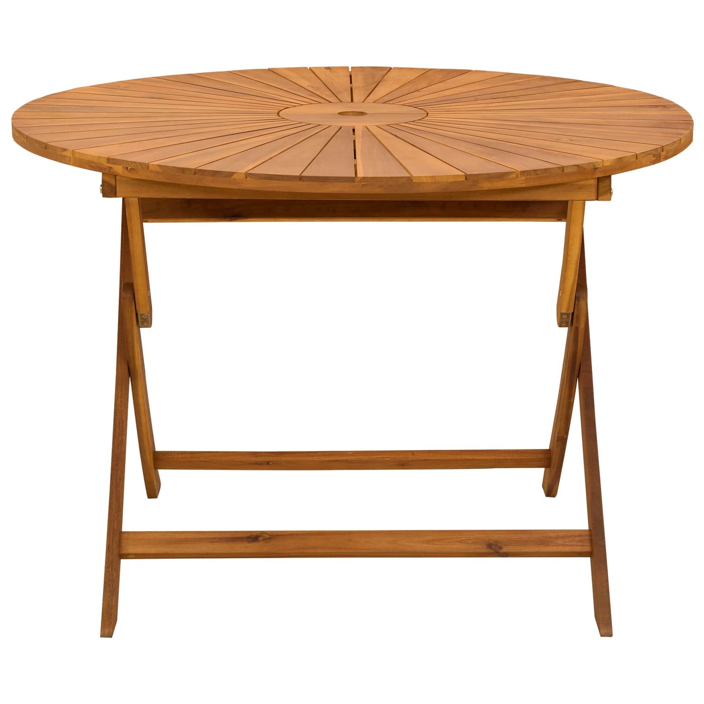 Mesa De Jardín Plegable Natural Ø110 X 75 Cm