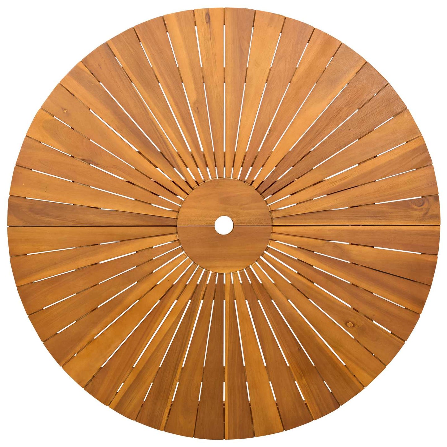 Mesa De Jardín Plegable Natural Ø110 X 75 Cm