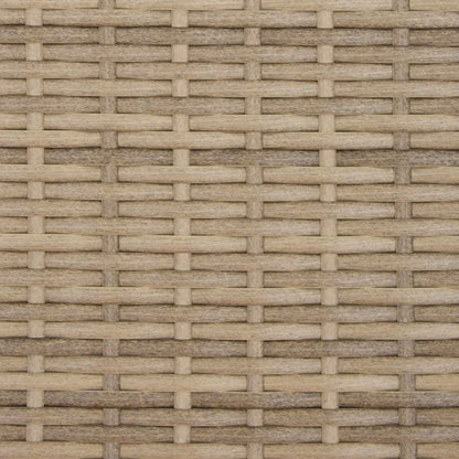 Banco Con Cojín Beige Y Crema 115 X 65 X 72 Cm Ratán