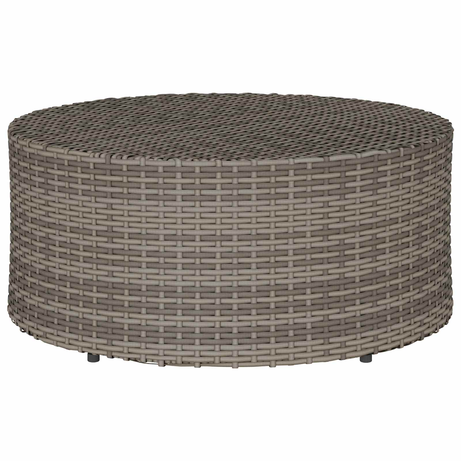 Mesa De Café Para Exterior Ø 68 X 30 Cm Ratán Sintético