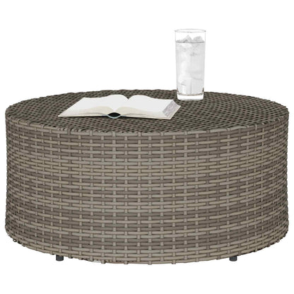 Mesa De Café Para Exterior Ø 68 X 30 Cm Ratán Sintético