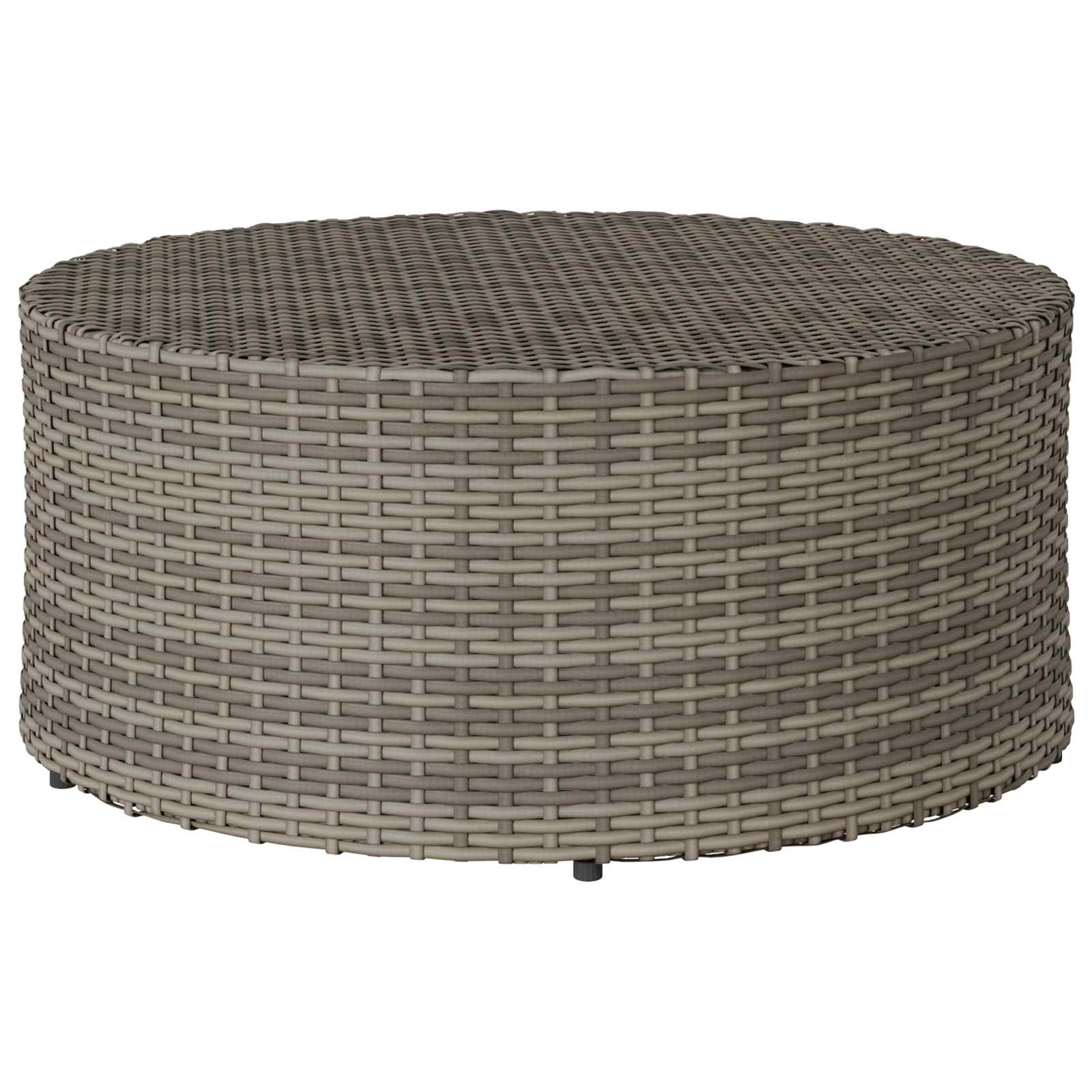 Mesa De Café Para Exterior Ø 68 X 30 Cm Ratán Sintético