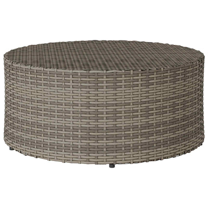 Mesa De Café Para Exterior Ø 68 X 30 Cm Ratán Sintético