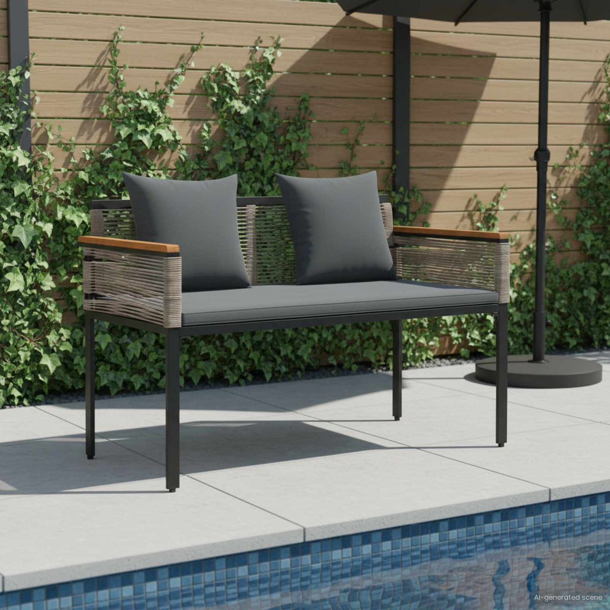 Banco De Exterior 2 -Seater 117 X 54 X 74.5 Cm Ratán Sintético