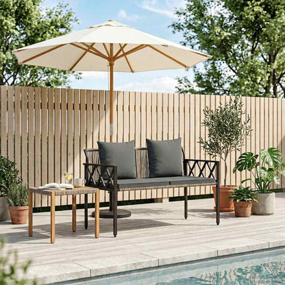 Bancos De Exterior 2 -Seater 116 X 56 X 75 Cm Ratán Sintético
