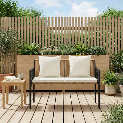 Bancos De Exterior 2 -Seater 116 X 56 X 75 Cm Ratán Sintético