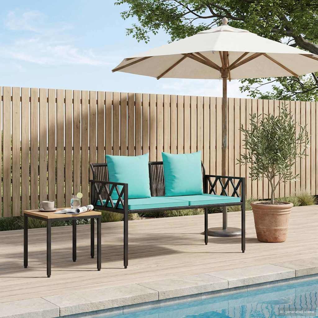 Bancos De Exterior 2 -Seater 116 X 56 X 75 Cm Ratán Sintético