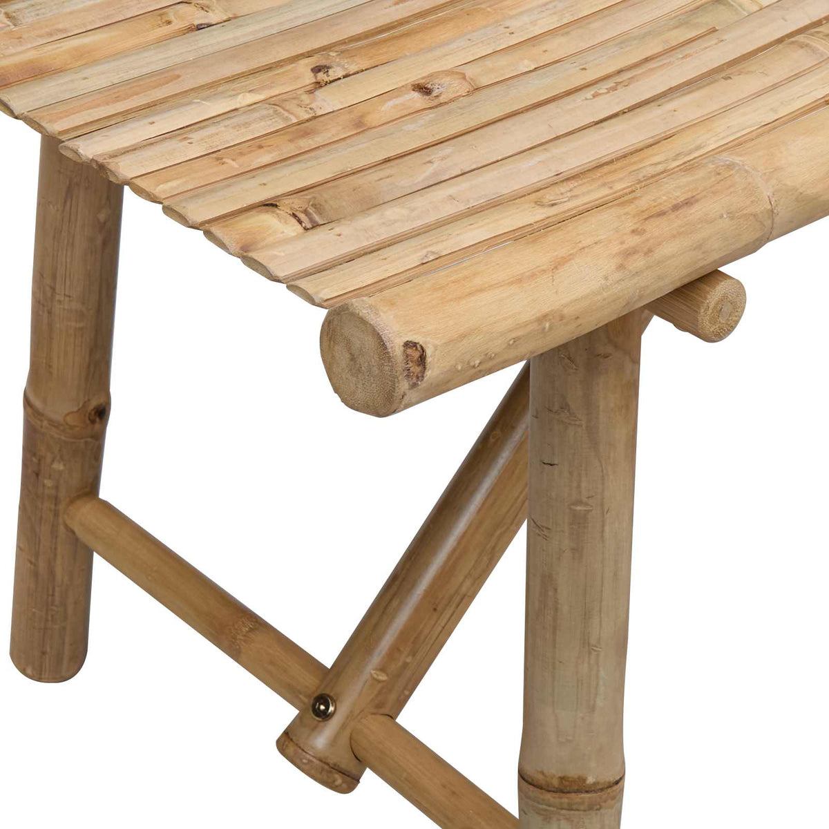 Banco De Jardín 110 X 45 X 50 Cm Bambú Natural Rectangular