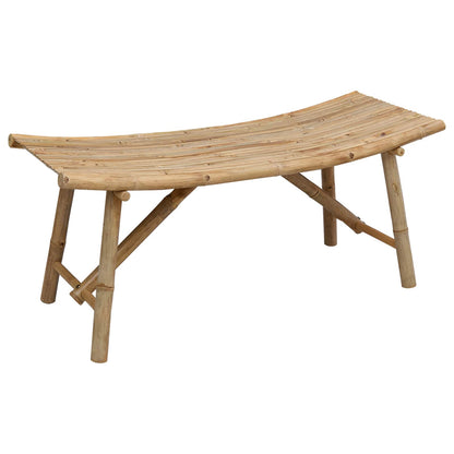 Banco De Jardín 110 X 45 X 50 Cm Bambú Natural Rectangular