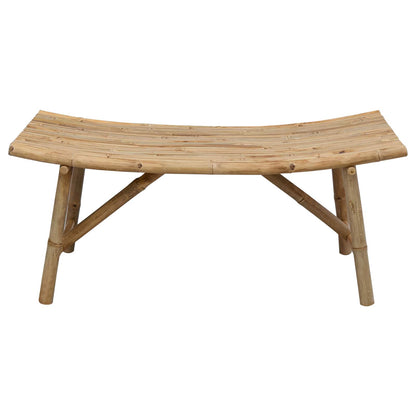 Banco De Jardín 110 X 45 X 50 Cm Bambú Natural Rectangular