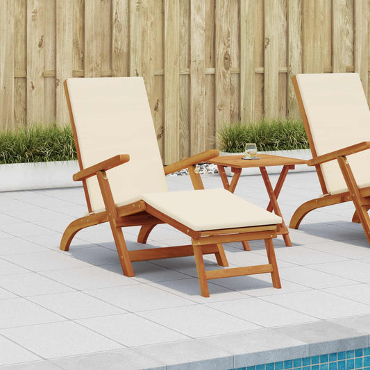 Recliner Y Tumbona Plegable 2 Pcs Madera De Acacia Sólida