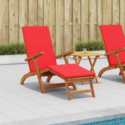 Recliner Y Tumbona Plegable 2 Pcs Madera De Acacia Sólida