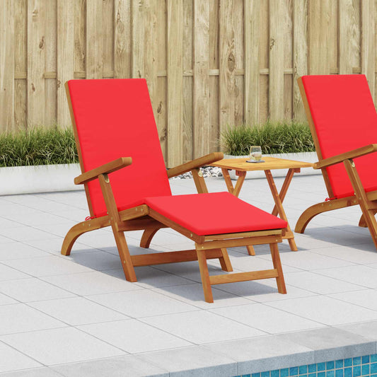 Recliner Y Tumbona Plegable 2 Pcs Madera De Acacia Sólida