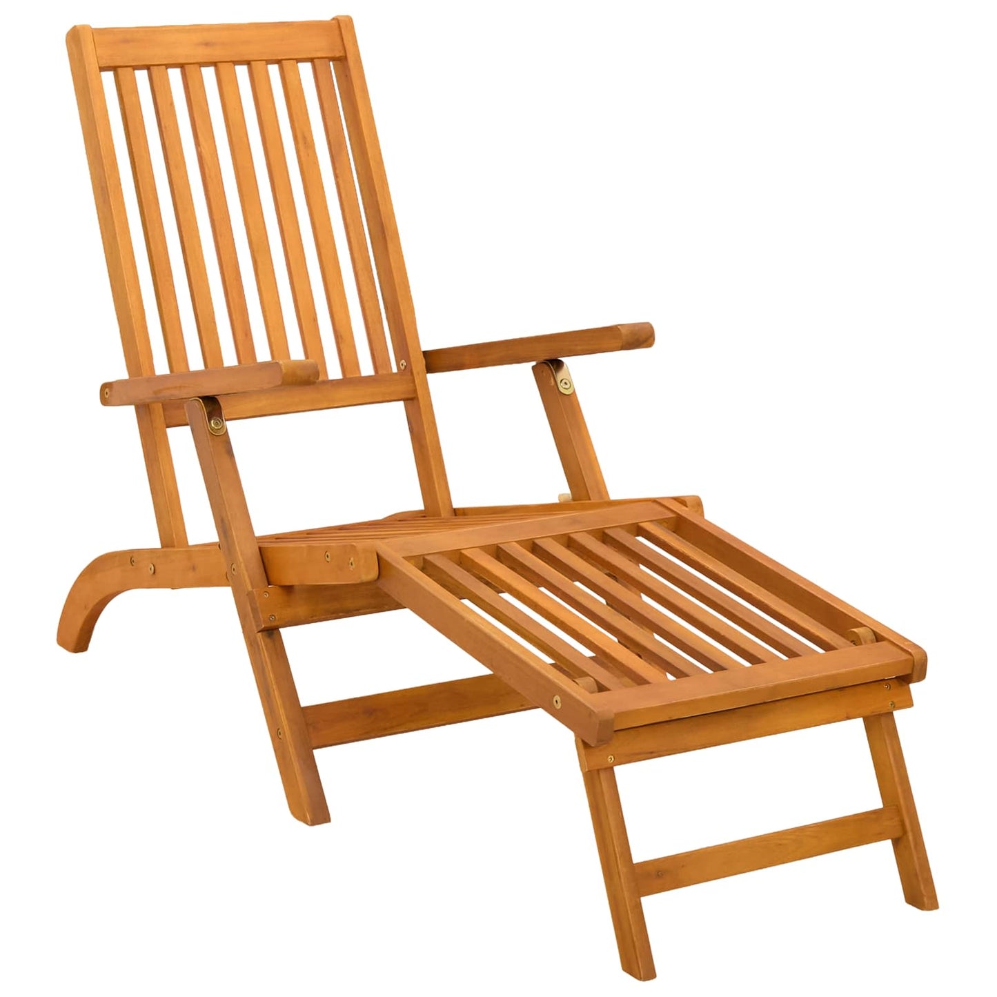 Recliner Y Tumbona Plegable 2 Pcs Natural