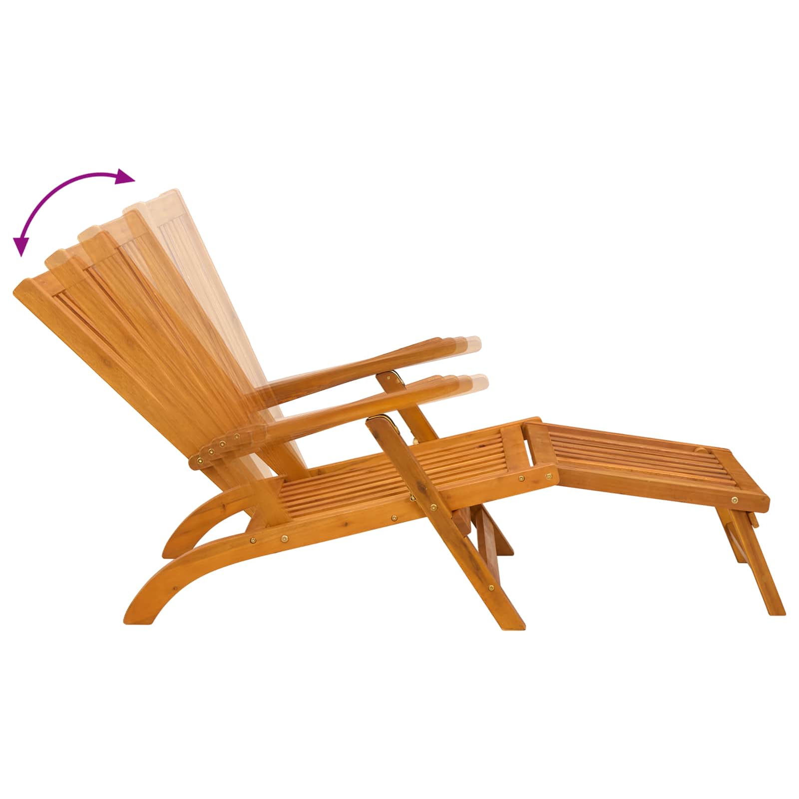 Recliner Y Tumbona Plegable 2 Pcs Natural