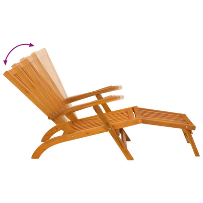 Recliner Y Tumbona Plegable 2 Pcs Natural