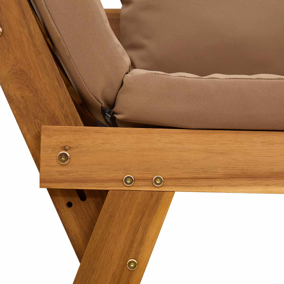 Banco De Jardín 3 En 1 Con Cojines Madera De Acacia Sólida
