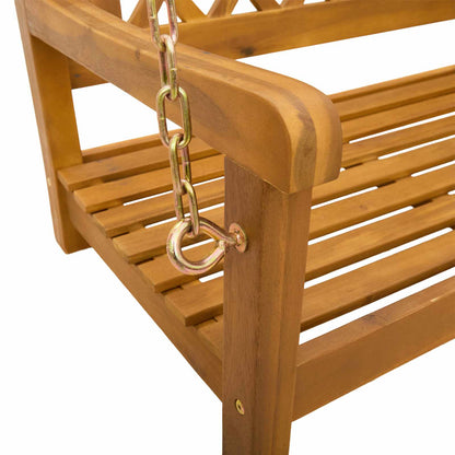 Banca Columpio De Jardín 2 -Seater 110 X 56 X 58 Cm Natural