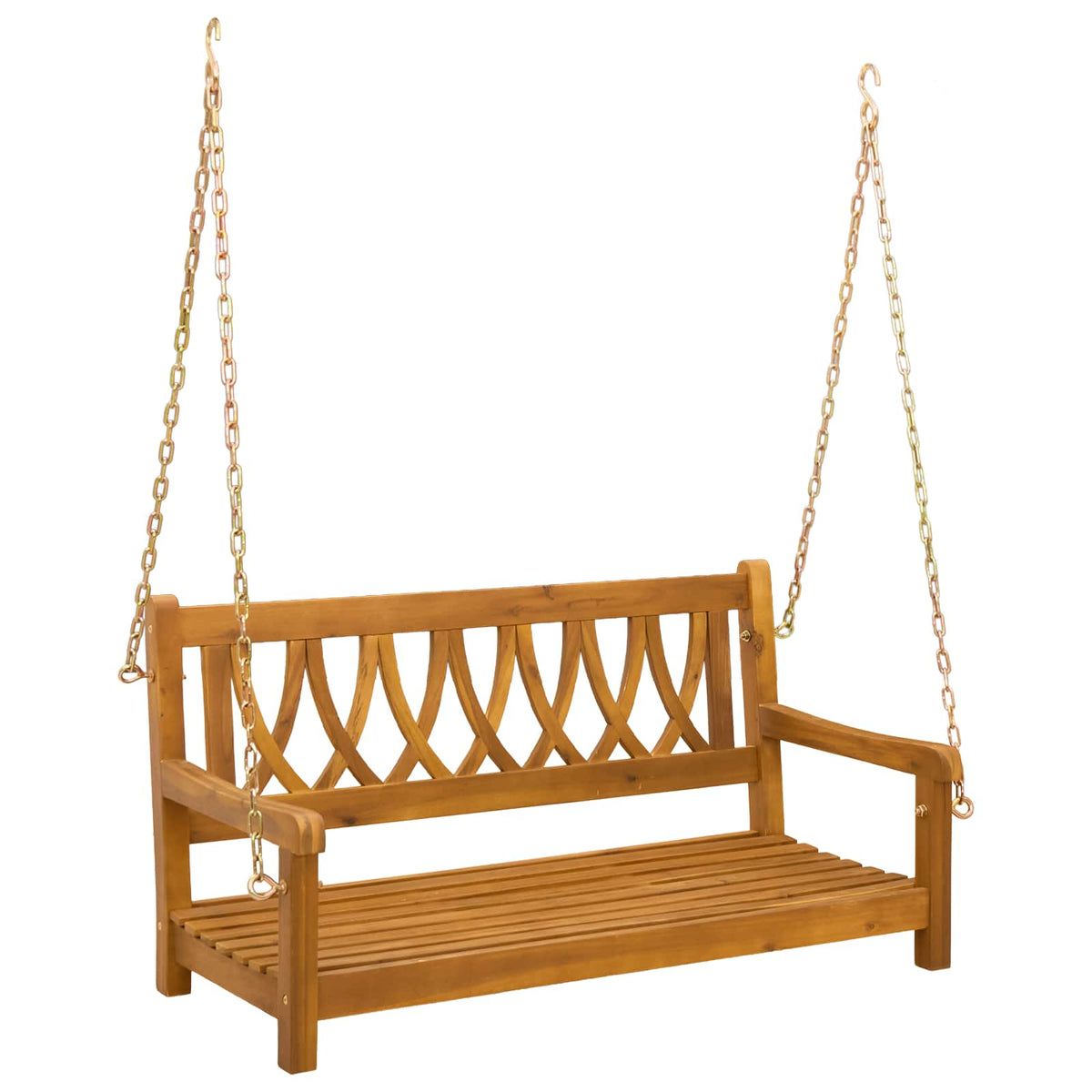 Banca Columpio De Jardín 2 -Seater 110 X 56 X 58 Cm Natural
