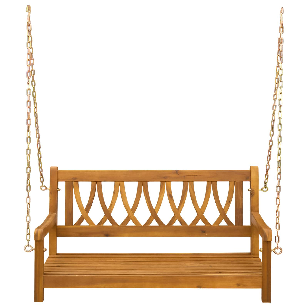 Banca Columpio De Jardín 2 -Seater 110 X 56 X 58 Cm Natural