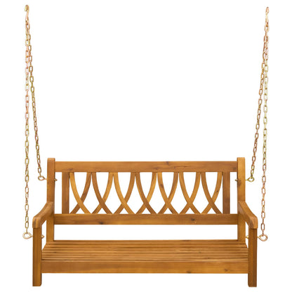 Banca Columpio De Jardín 2 -Seater 110 X 56 X 58 Cm Natural