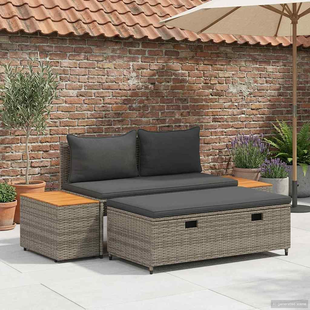 Conjunto De Sofás De Exterior 4 -Seater 4 Uds. 55 X 30 X 39 Cm